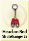 Sleutelhanger dubbel, head on Red x 24