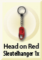 Sleutelhanger enkel, head on Red x 36