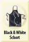 Kitchenware zwart/witte Schort
